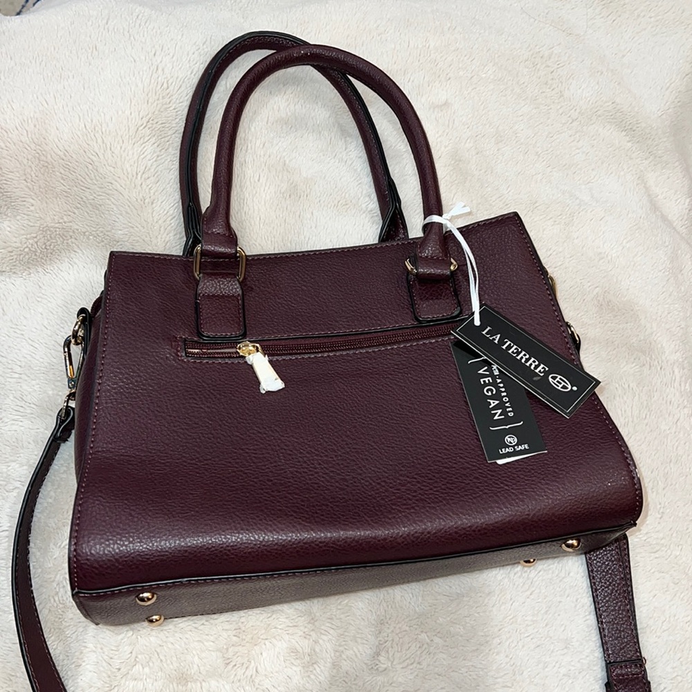 Gorgeous Wine Handbag. Vegan PETA Approved NWT